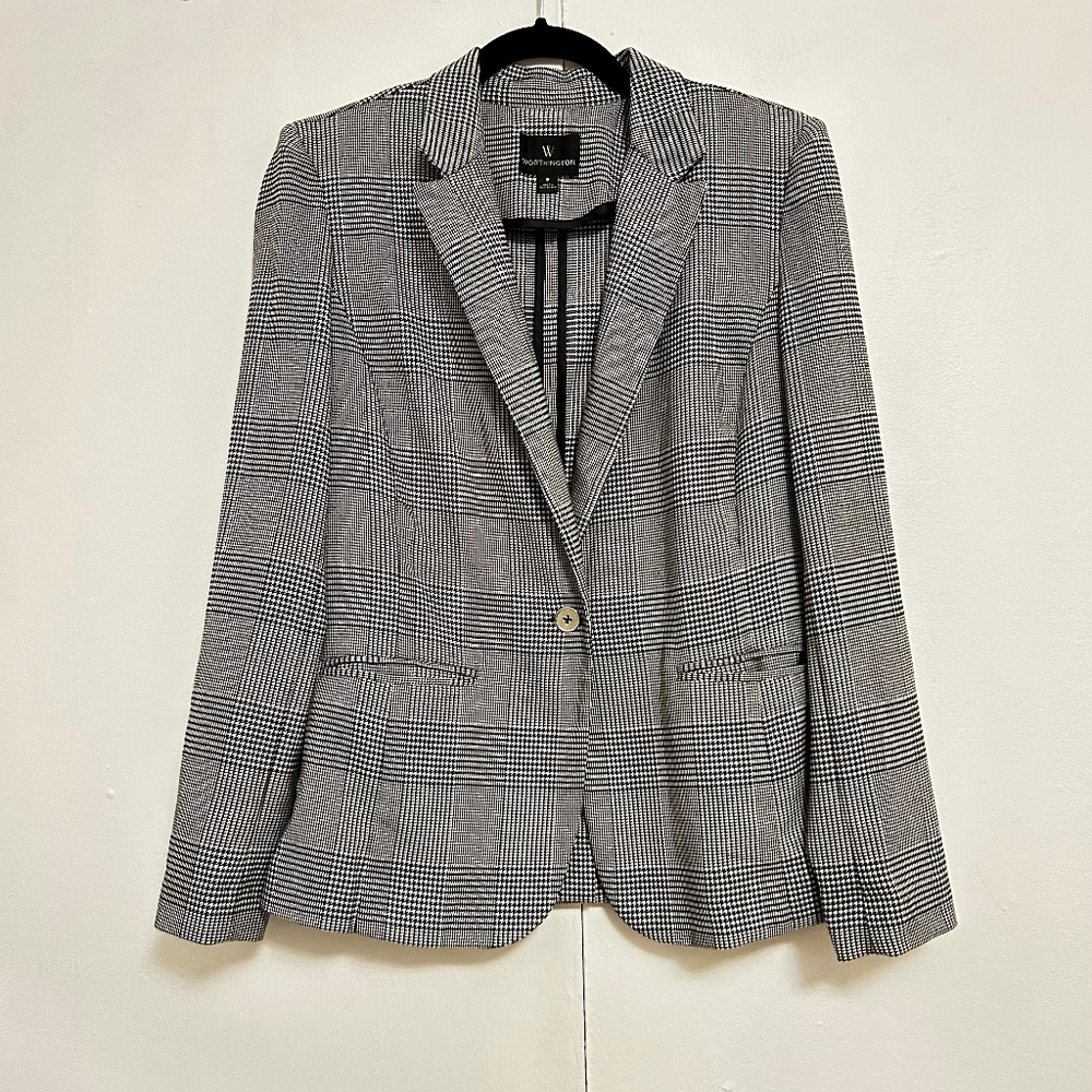 Plaid Worthington Oversized Blazer